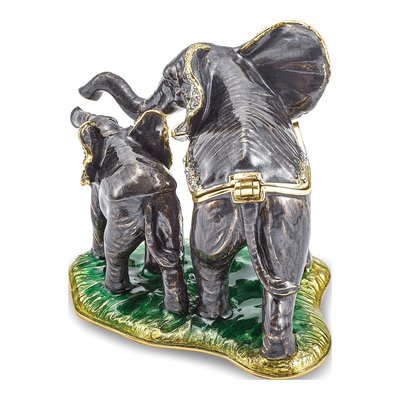 Pewter Elephant Trinket Box w/ Necklace – view 5