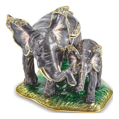 Pewter Elephant Trinket Box w/ Necklace – view 7