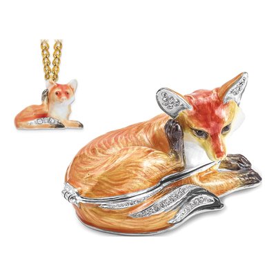 Red Fox Trinket Box with 18" Necklace – view 7