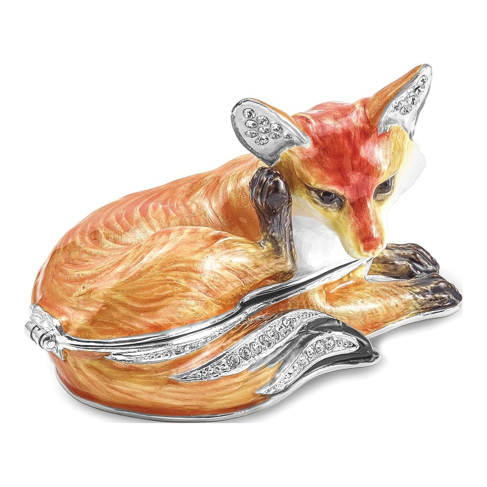 Red Fox Trinket Box with 18" Necklace