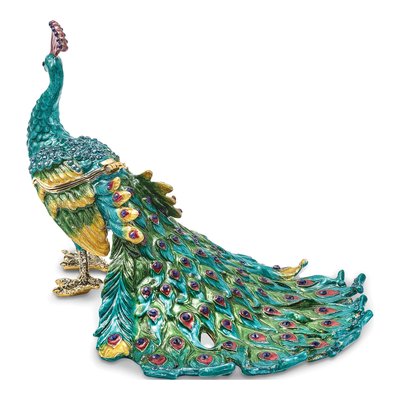 Peacock Trinket Box with Matching Necklace – view 3