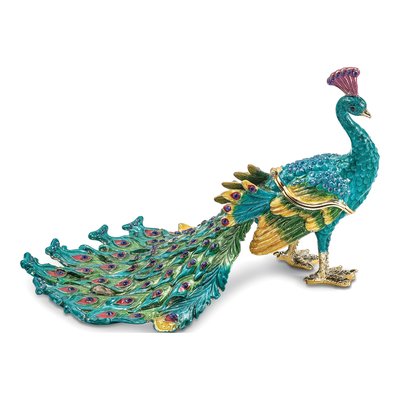 Peacock Trinket Box with Matching Necklace – view 5