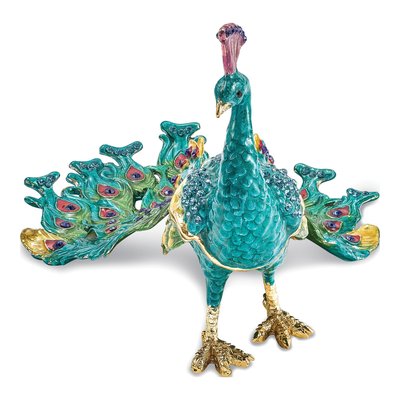Peacock Trinket Box with Matching Necklace – view 6