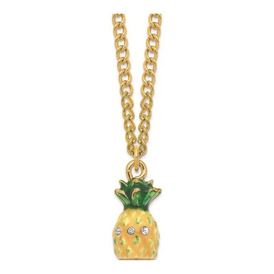 Pineapple Trinket Box & 18" Necklace Set – view 3