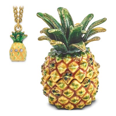 Pineapple Trinket Box & 18" Necklace Set – view 4