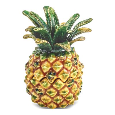 Pineapple Trinket Box & 18" Necklace Set