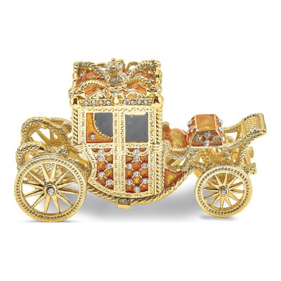 Pewter Golden Carriage Trinket Box & Necklace – view 6