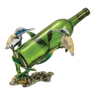 Bejeweled Hummingbird Crystal Wine Bottle Holder