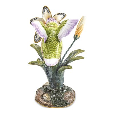 Hummingbird Trinket Box & 18in Necklace Set – view 5