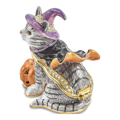 Bejeweled Cat Trinket Box with 18" Necklace – view 3