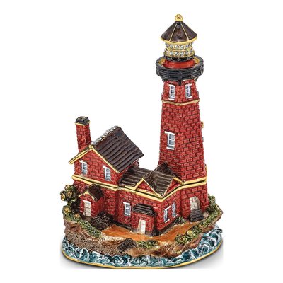 Lighthouse Trinket Box with 18" Necklace