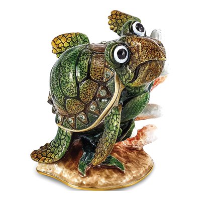 Jeremy Sea Turtle Trinket Box with 18" Necklace – view 2