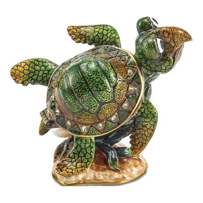Jeremy Sea Turtle Trinket Box with 18" Necklace – view 3