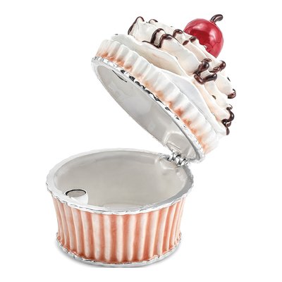 Cherry on Top Cupcake Trinket Box & Necklace – view 2