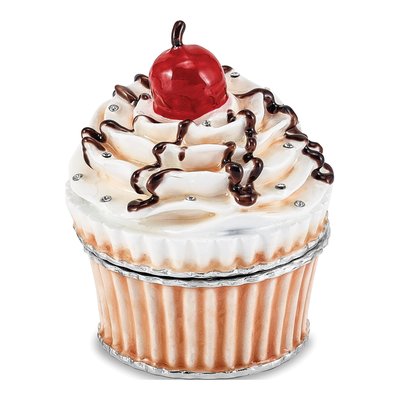 Cherry on Top Cupcake Trinket Box & Necklace