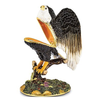 Pewter Eagle Trinket Box & 18" Necklace Set – view 2