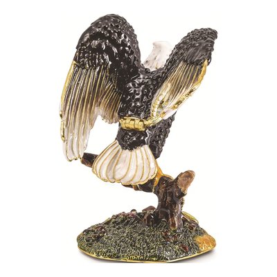 Pewter Eagle Trinket Box & 18" Necklace Set – view 3