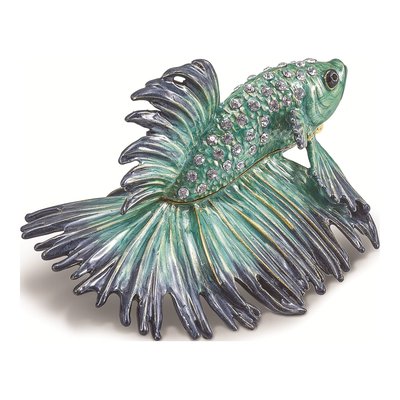 Betta Fish Pewter Trinket Box with 18" Necklace – view 3