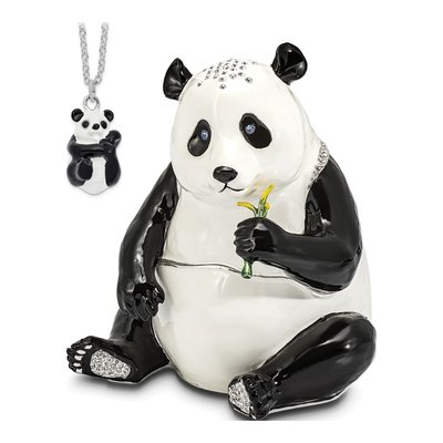 Bejeweled Panda Trinket Box & 18-Inch Necklace – view 5