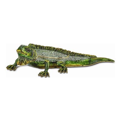 Pewter Iggy Iguana Trinket Box with Necklace