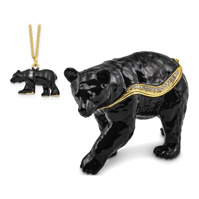 Pewter Bear Trinket Box with 18" Necklace – view 5