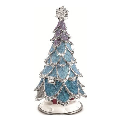Arctic Blue Crystal Christmas Tree Trinket Box & Necklace – view 3