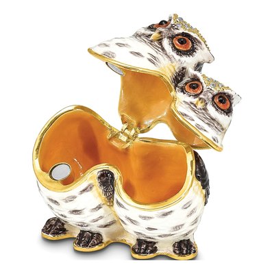 Owl Trinket Box with Necklace – view 2