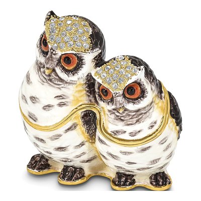 Owl Trinket Box with Necklace