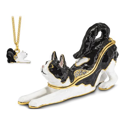 Pewter Cat Trinket Box with 18" Necklace – view 7