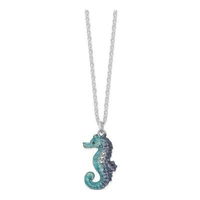 Pewter Sea Horse Trinket Box with 18" Necklace – view 4