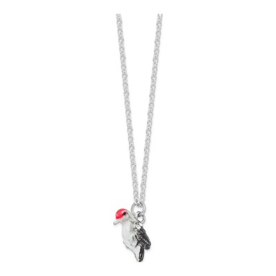 Pewter Woodpecker Trinket Box & Necklace Set – view 4