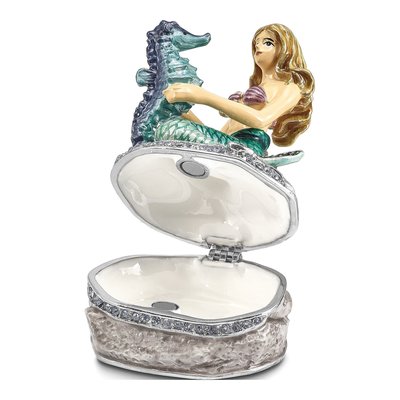 Adella Mermaid Trinket Box with Necklace – view 2