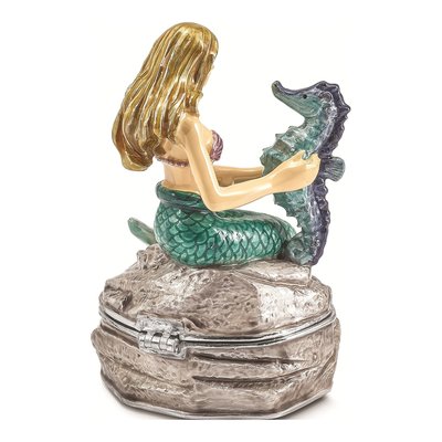 Adella Mermaid Trinket Box with Necklace – view 3