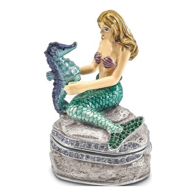 Adella Mermaid Trinket Box with Necklace