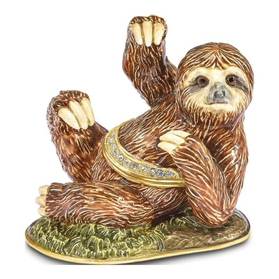 Sloth Trinket Box with Necklace