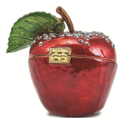 Pewter Apple Trinket Box with Necklace – view 3