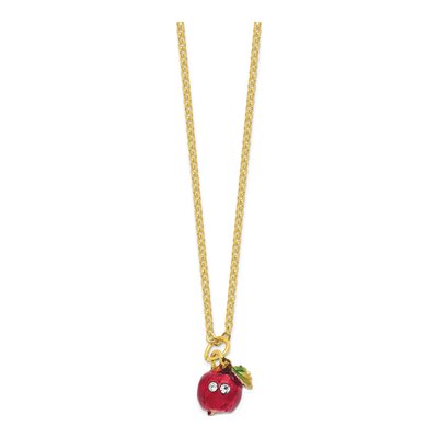 Pewter Apple Trinket Box with Necklace – view 4