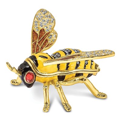 Pewter Bumblebee Trinket Box & Necklace Set