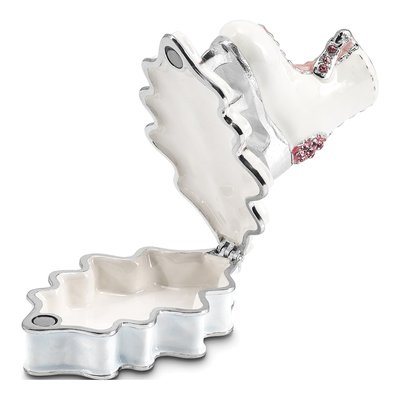 Bejeweled Ice Skate Trinket Box with Necklace – view 2