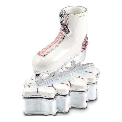 Bejeweled Ice Skate Trinket Box with Necklace