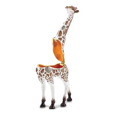 Pewter Giraffe Trinket Box with 18" Necklace – view 2