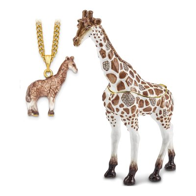 Pewter Giraffe Trinket Box with 18" Necklace – view 5