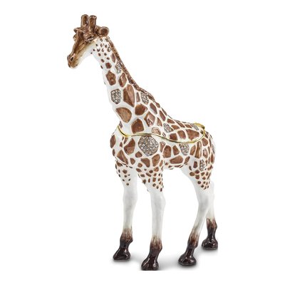 Pewter Giraffe Trinket Box with 18" Necklace