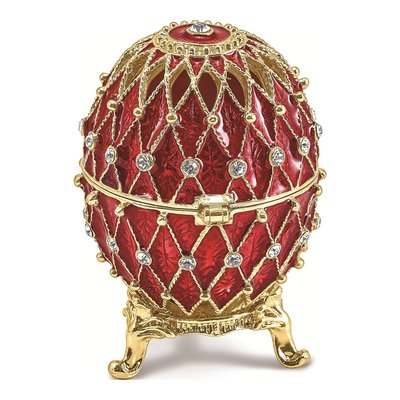 Pewter Bejeweled Valentine Trinket Box & Necklace – view 5