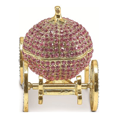 Pewter Pink Pumpkin Trinket Box with Necklace – view 5