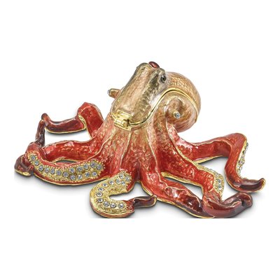 Octopus Trinket Box & 18" Necklace Set