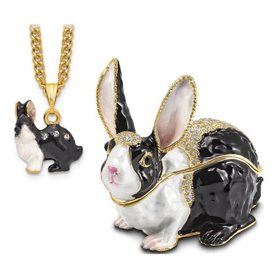 Pewter Bunny Trinket Box with 18in Necklace – view 5