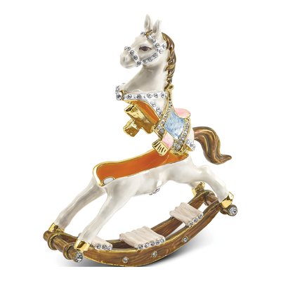 Pewter Rocking Horse Trinket Box & Necklace – view 2