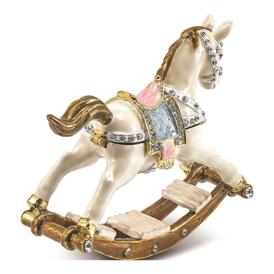 Pewter Rocking Horse Trinket Box & Necklace – view 3