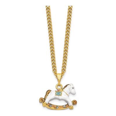 Pewter Rocking Horse Trinket Box & Necklace – view 4